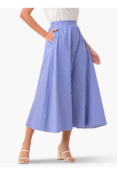 2Xtremz Striped A-Line Maxi Skirt with Pockets