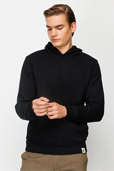 İgs Men's Black Hooded Sweatshirt