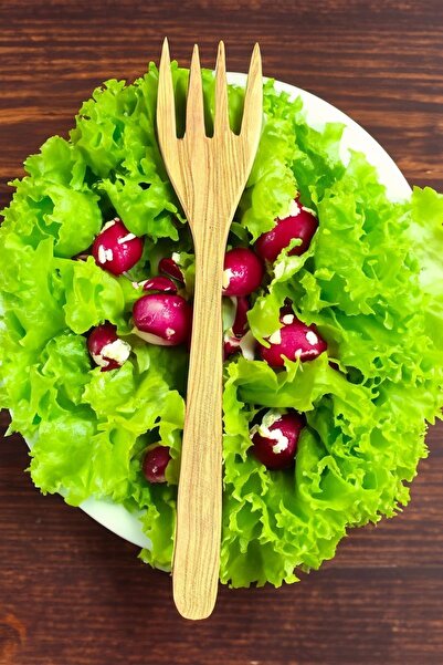 MaisonArt Olive Tree Fork | 1 Handmade Wooden Salad Fork