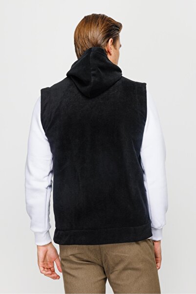 İgs Ανδρικό μαύρο γιλέκο φλις