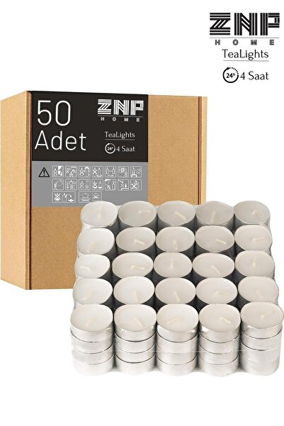 Genel Markalar 50 Adet | Buhurdanlık Mumu | 4 Saat Yanan Tea Light Mum | Deko...