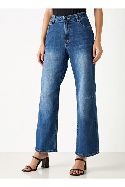 2Xtremz بنطال جينز متوسط الارتفاع مع أزرار للإغلاق