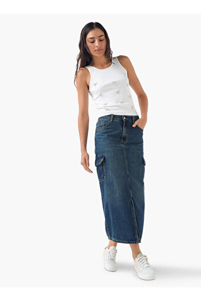 2Xtremz Ribbed Bow Embellished Sleeveless Top