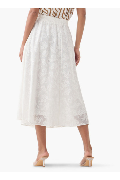 2Xtremz Lace A-line Midi Skirt With Zip Closure