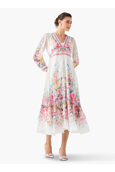 2Xtremz Floral Print V-neck Dress