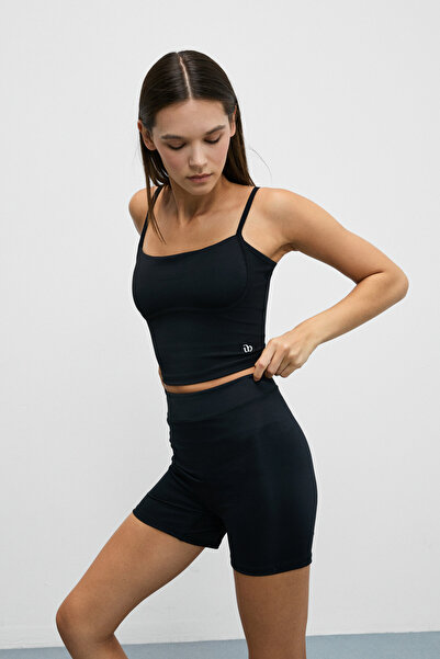 Urban Beat SHAVONTE Urbanbeat dámský černý prsatější pásek s podprsním lemováním