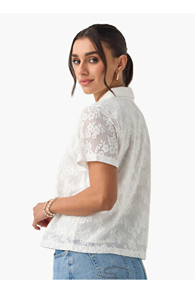 2Xtremz Textured Notch Collar Shirt with Short Sleeves