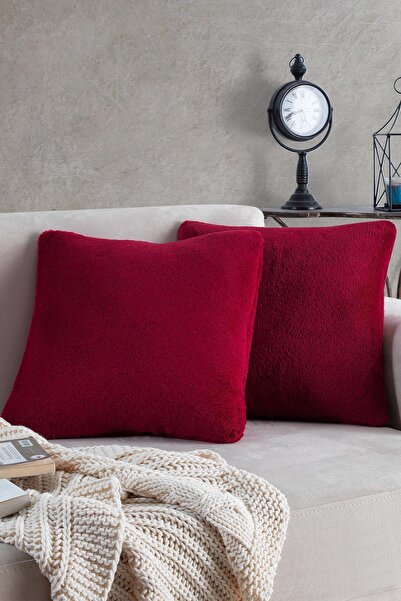 Znp Home 2 komada crvene Welsoft jastučnice, navlaka za jastuk 44x44 cm
