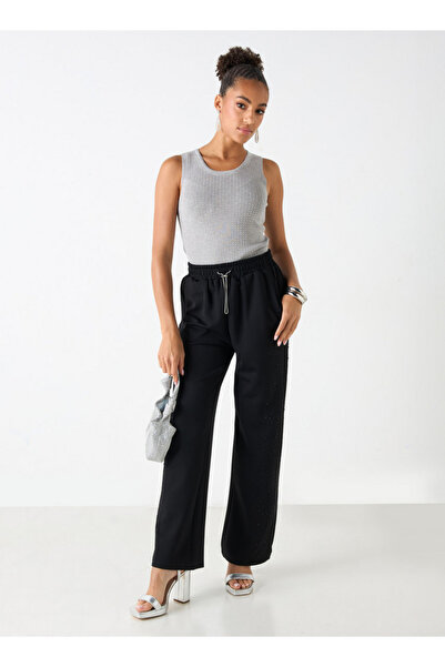 2Xtremz Embellished Wide Leg Pants With Elasticated Waistband