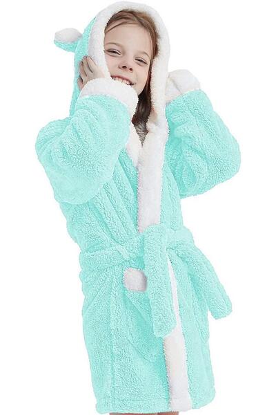 Znp Home Bunny Hooded Unisex Παιδική βελούδινη ρόμπα Wellsoft | Ρόμπα