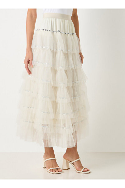 2Xtremz Tiered Maxi A-line Skirt With Elasticated Waistband