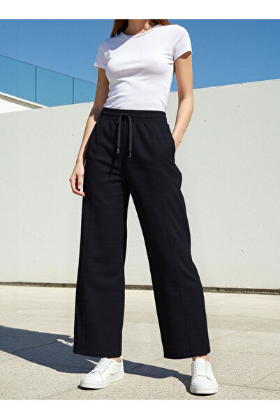 Adot بنطال ضيق بدون درزات مع حزام خصر مطاطي