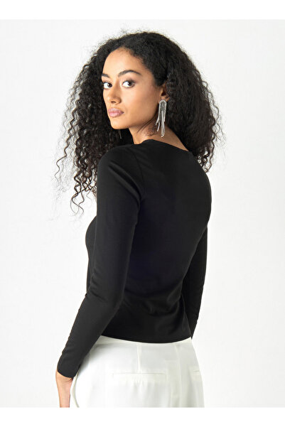 2Xtremz Embellished T-shirt With Cut-out Detail And Long Sleeves