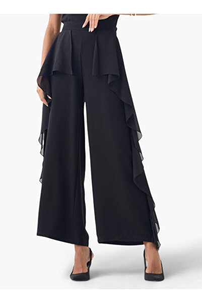 2Xtremz بنطال واسع الساق مع حزام خصر مطاطي وتفاصيل خارجية