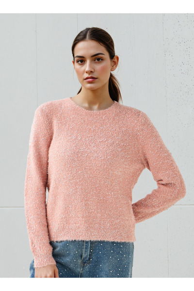 2Xtremz Lurex Fuzzy Sweater with Long Sleeves