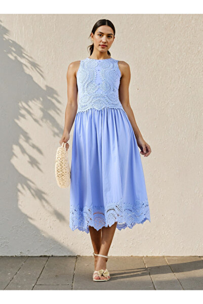 2Xtremz Lace Detail Sleeveless Midi Dress