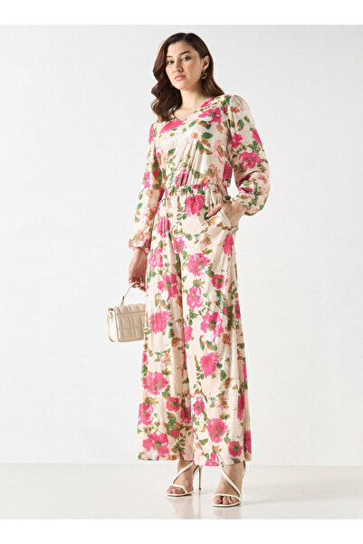 2Xtremz All-over Floral Print Palazzo Pants With Elasticised Waistband And Pockets