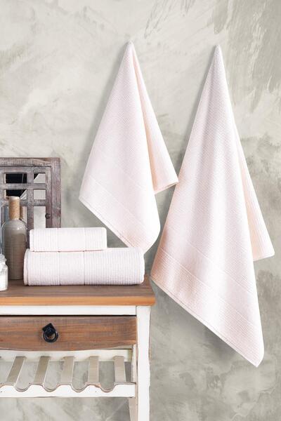 Zeynep Tekstil Royalty |   50X90 - 70X140 cm 4-Piece Bath Towel Set, 100% Cotton Towel Set