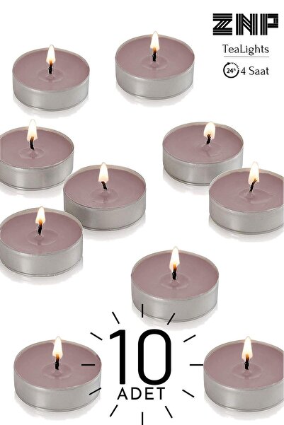 MaisonArt 10 Adet | Tarçın Kokulu Tealight Mum | 4 Saat Yanar | Dekoratif Mum...