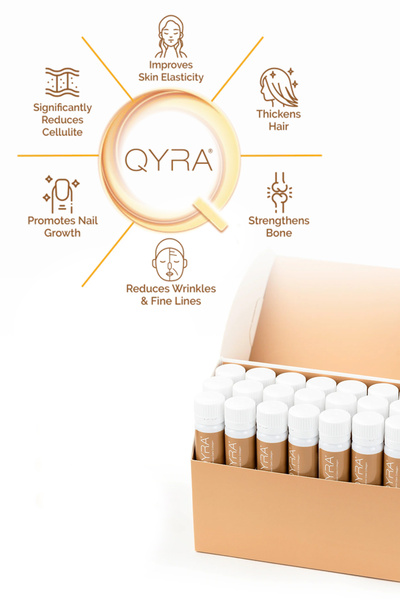 Gelita Health Colagen Fiole QYRA 525ml - Reda fermitatea pielii, intareste firele de par si unghiile
