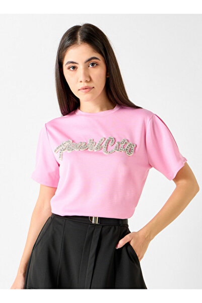 2Xtremz Embellished T-shirt With Crew Neck And Short Sleeves