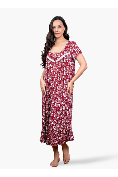 Aadaraya Printed Rayon Night Gown