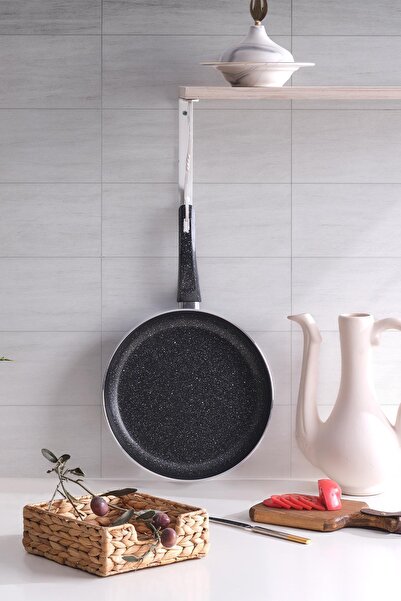 Znp Home Sanat | Granit Tava 24 cm Lüx Tek Kulplu Tava