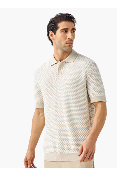 Iconic Textured Polo T-shirt With Short Sleeves