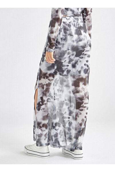 FAV Tie Dye Print Maxi Skirt with Elasticated Waistband and Slit