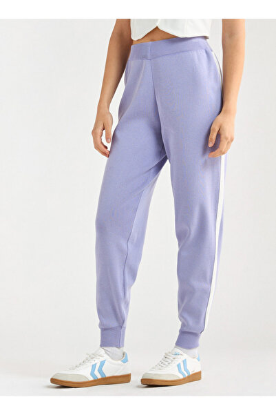 FAV بنطال رياضي مقسم إلى أجزاء مع حزام خصر مضلع وجيوب