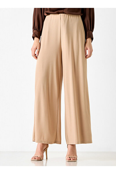 FAV بنطلون بالازو بقصة مستقيمة مع حزام خصر مطاطي