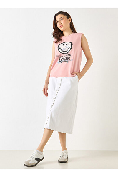 SP Characters Graphic Print Sleeveless T-shirt with Crew Neck