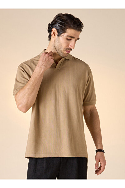 Iconic Iconic Textured Polo T-shirt with Short Sleeves