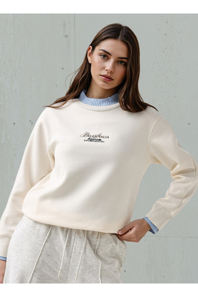 Kappa سويت شيرت نسائي ذو ضلع مزدوج