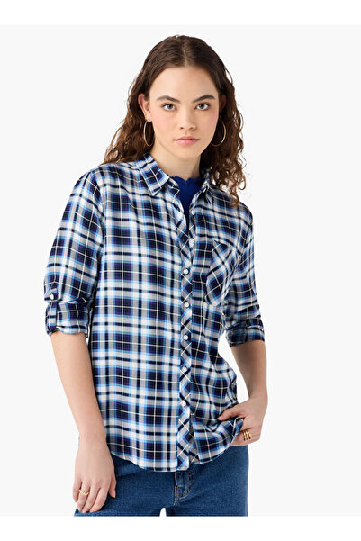 Lee Cooper Lee Cooper Regular Fit Checked Collared Shirt with Long Sleeves