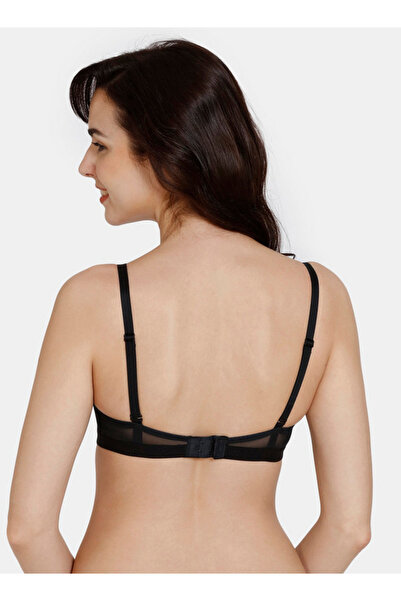 Zivame Lace Detail Balconette Bra with Hook and Eye Closure