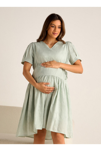 FAV فستان نوم للحوامل بفتحة رقبة على شكل حرف V