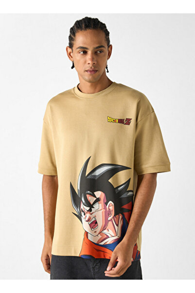 SP Characters تي شيرت مطبوع عليه Dragon Ball Z مع رقبة دائرية وأكمام قصيرة