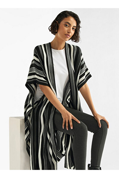 FAV كارديجان مخطط مفتوح من الأمام وطويل