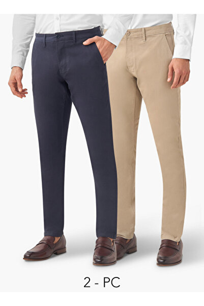 FAV مجموعة من 2 - بنطال تشينو بقصة عادية