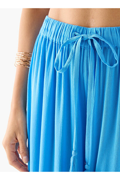 FAV Textured Palazzo Pants with Drawstring Closure