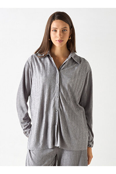 Iconic قميص منقوش بأكمام طويلة