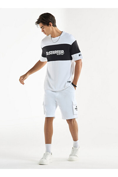 FAV Starter Logo Print T-shirt with Short Sleeves and Crew Neck