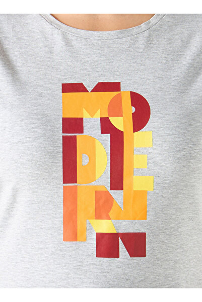 Ulla Popken Plus Size Ulla Popken Graphic Print T-shirt with Crew Neck