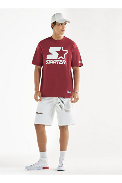 FAV Starter Logo Print Crew Neck T-shirt with Short Sleeves