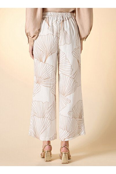 Iconic Iconic Foil Print Wide Leg Pants with Pockets