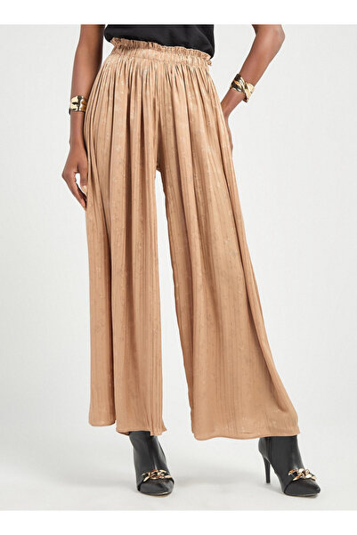 FAV Textured Wide Leg Pants with Elasticated Waistband