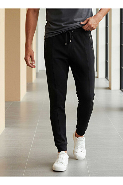Iconic Solid Joggers with Drawstring Closure and Pockets