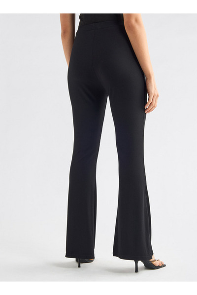 FAV Full Length Ribbed Flared Leggings With Elasticated Waistband