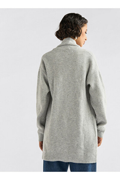 FAV Textured Open Front Cardigan with Long Sleeves